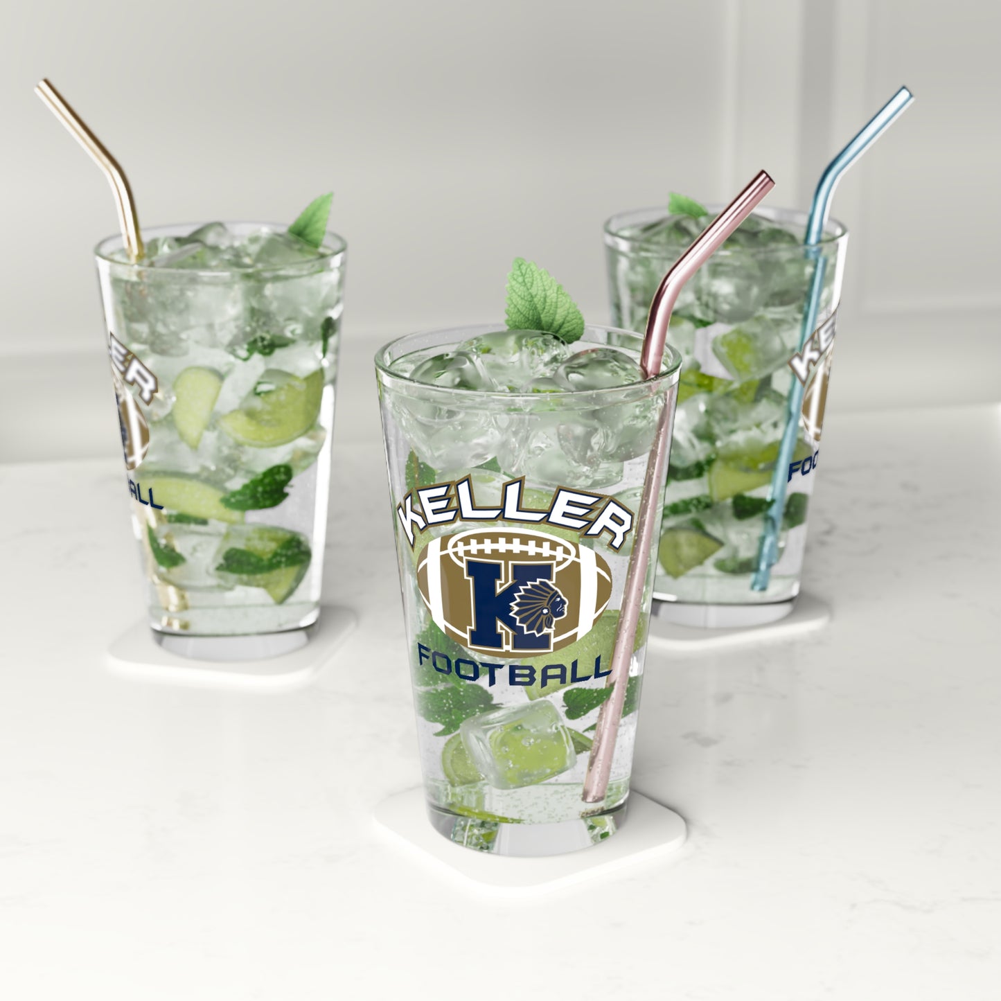 Keller Football Pint Glass