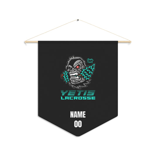 Personalizable - Slaughter County Yetis Lacrosse Pennant