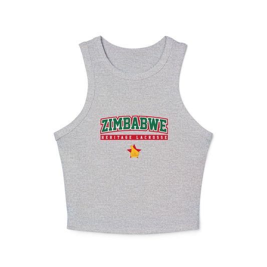 Women's Zimbabwe Lacrosse Bella + Canvas Micro Rib Racer Tank Top