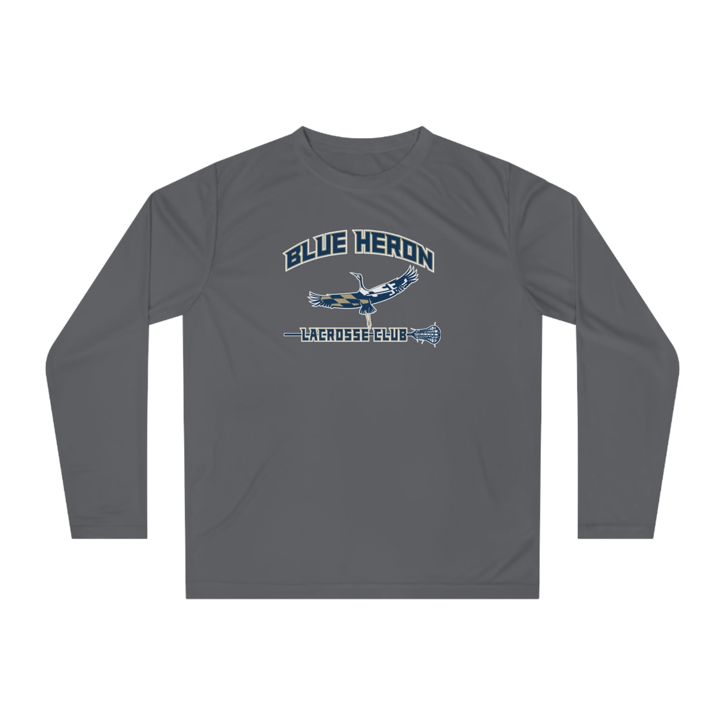 Adult Blue Heron Lax Performance Long Sleeve