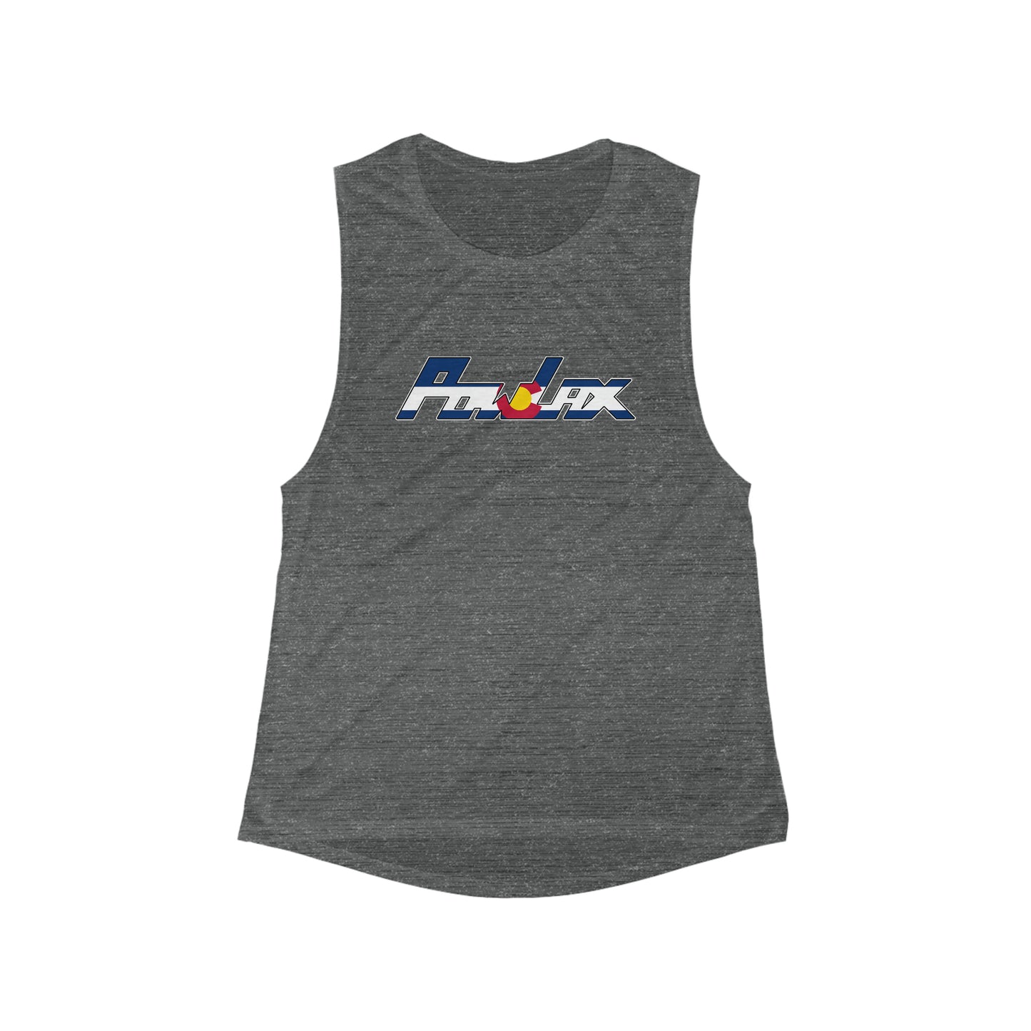 Women's POWLAX Bella + Canvas Flowy Scoop Sport Tank