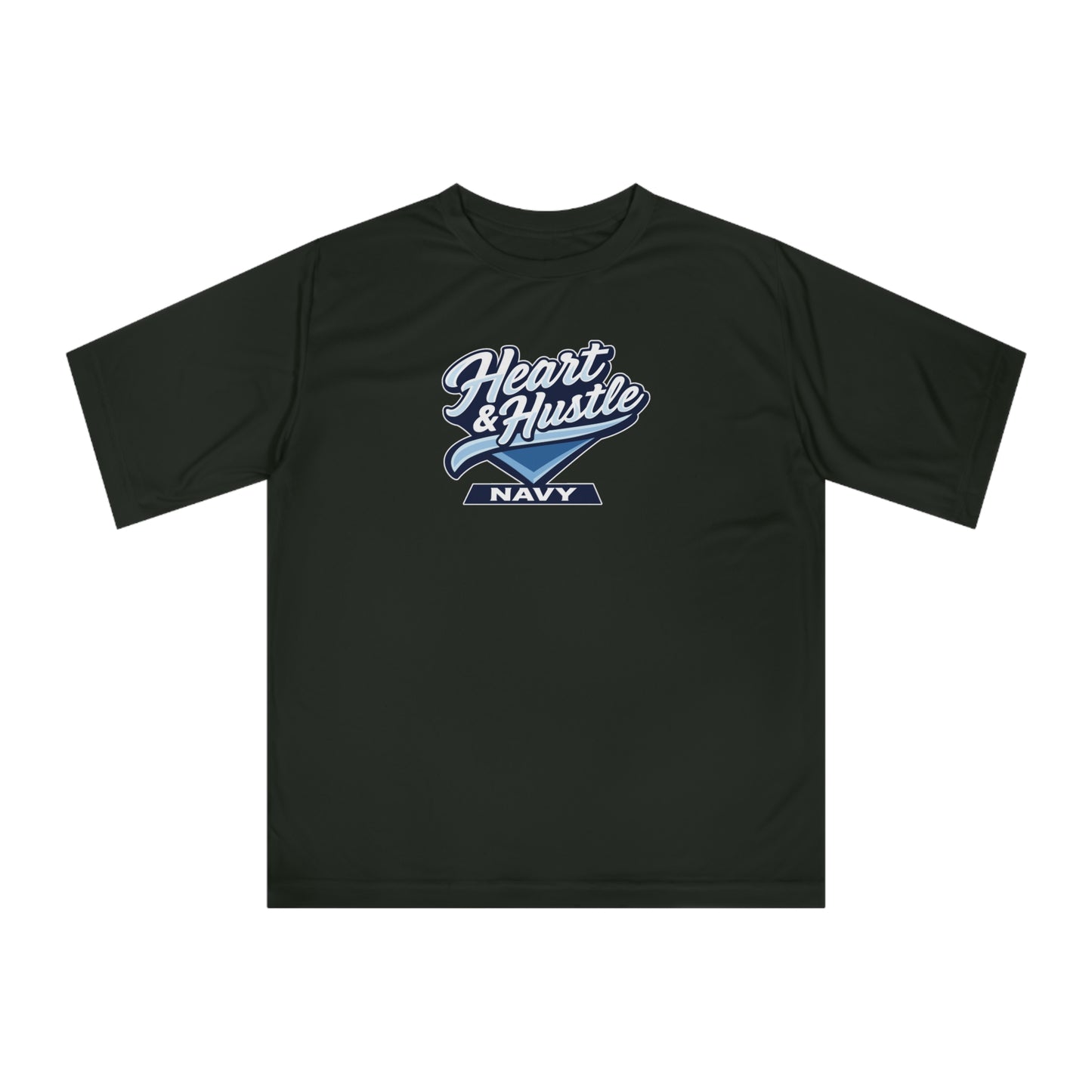 Adult Heart and Hustle Baseball Team 365 Performance T-shirt