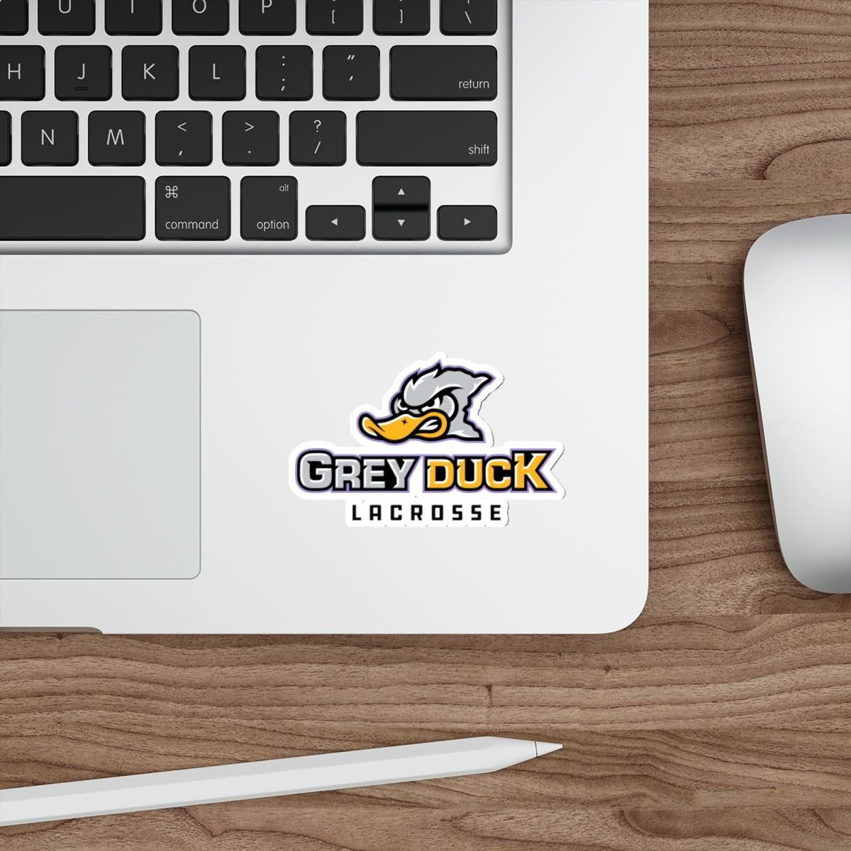 Grey Duck Lacrosse Die-Cut Sticker