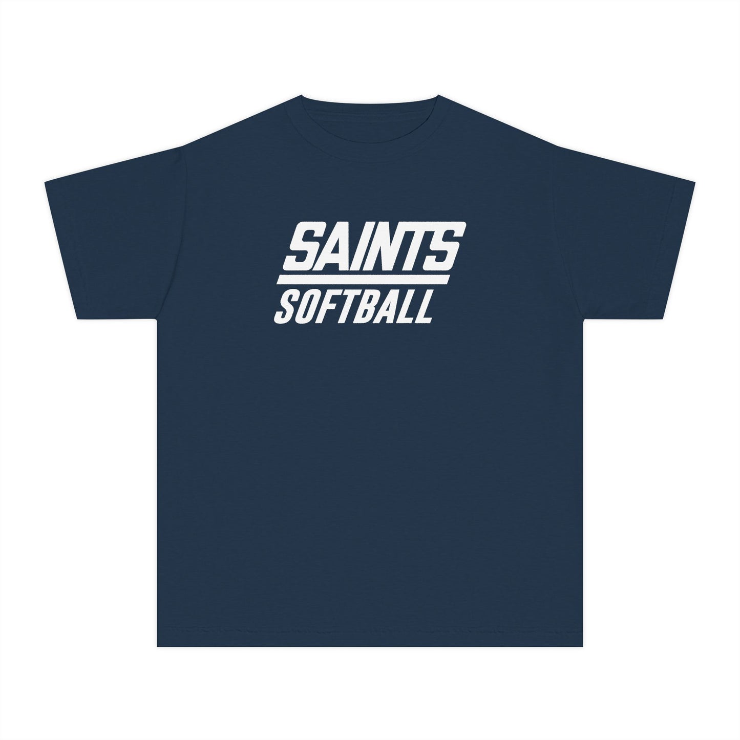 Youth Saints Softball Comfort Colors Garment Dyed T-Shirt