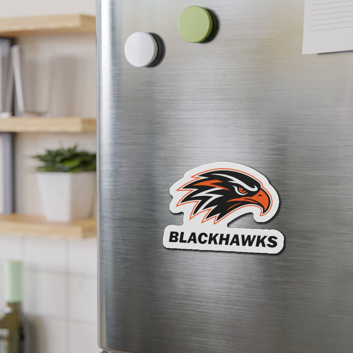 Bloomer Blackhawks Die-Cut Magnet