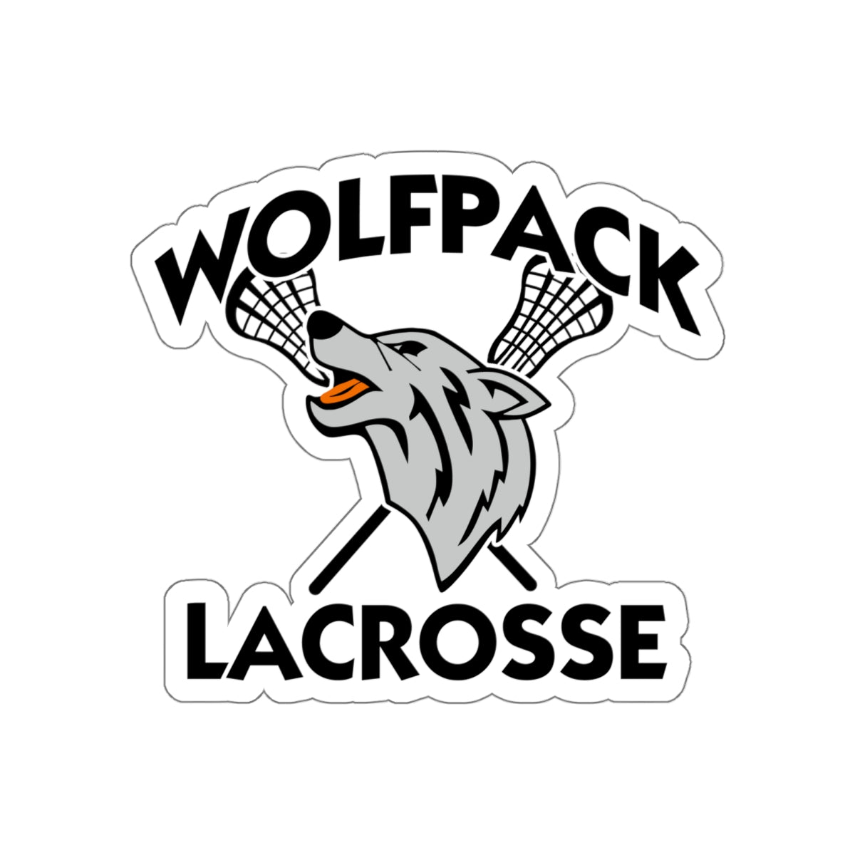 Wolfpack Lacrosse Die-Cut Sticker