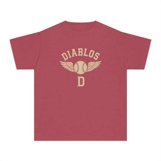 Youth Diablos Baseball Comfort Colors Garment Dyed T-Shirt