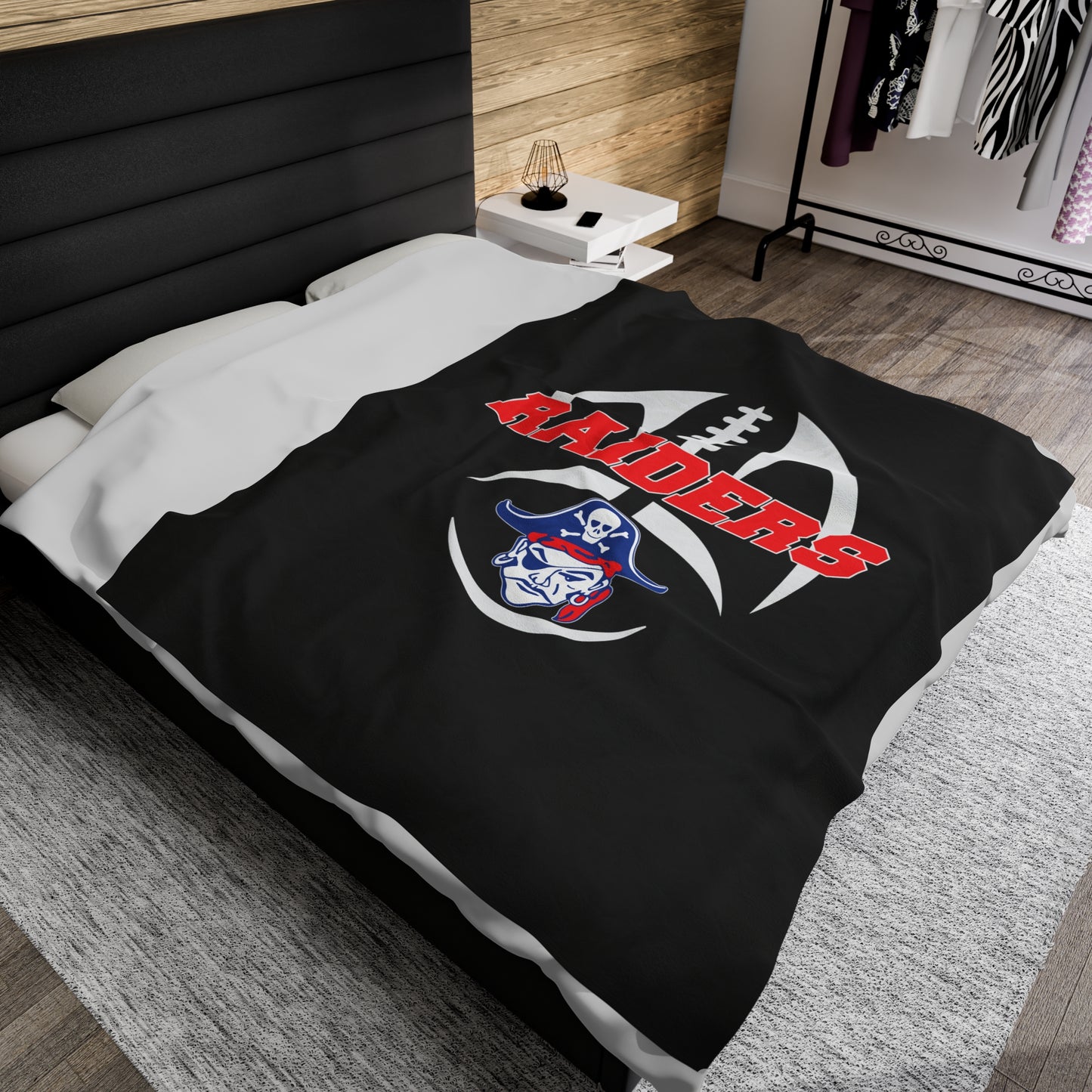 Fairport Football and Cheer Velveteen Plush Blanket