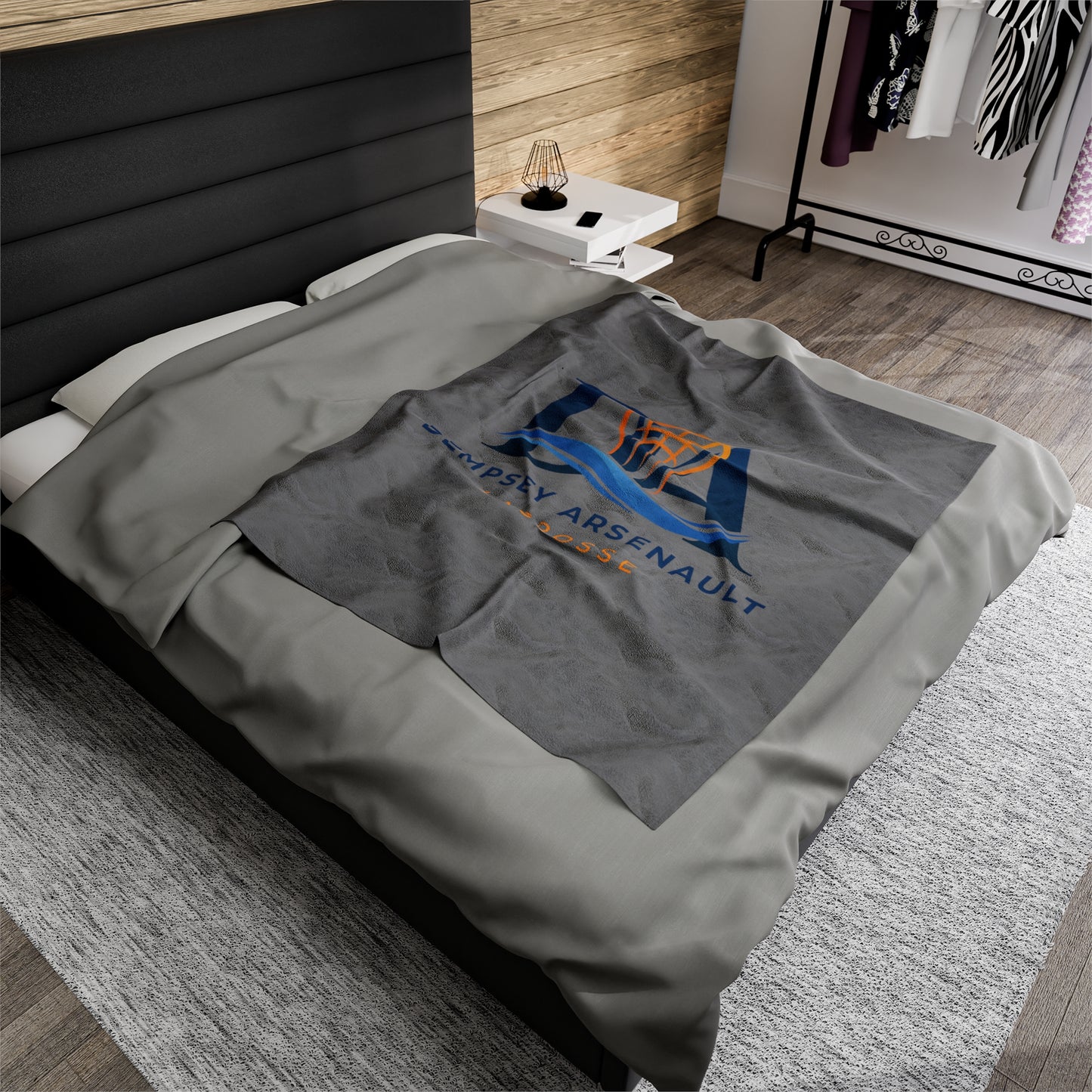 Dempsey Arsenault Lacrosse Velveteen Plush Blanket