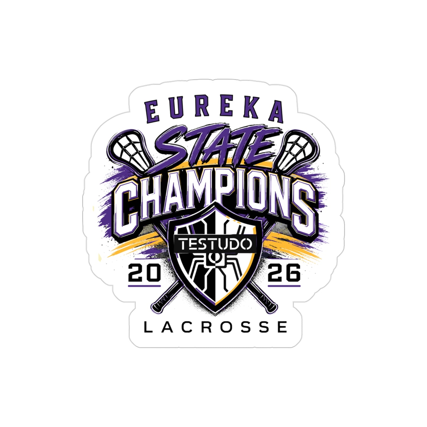 Eureka Girls Lacrosse Transparent Outdoor Sticker (3"x3")