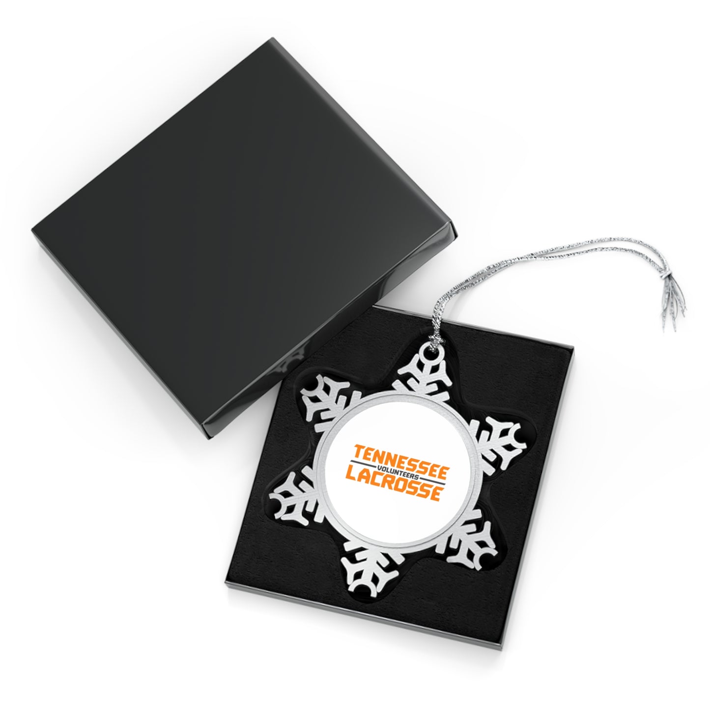 Tennessee Lacrosse Pewter Snowflake Ornament