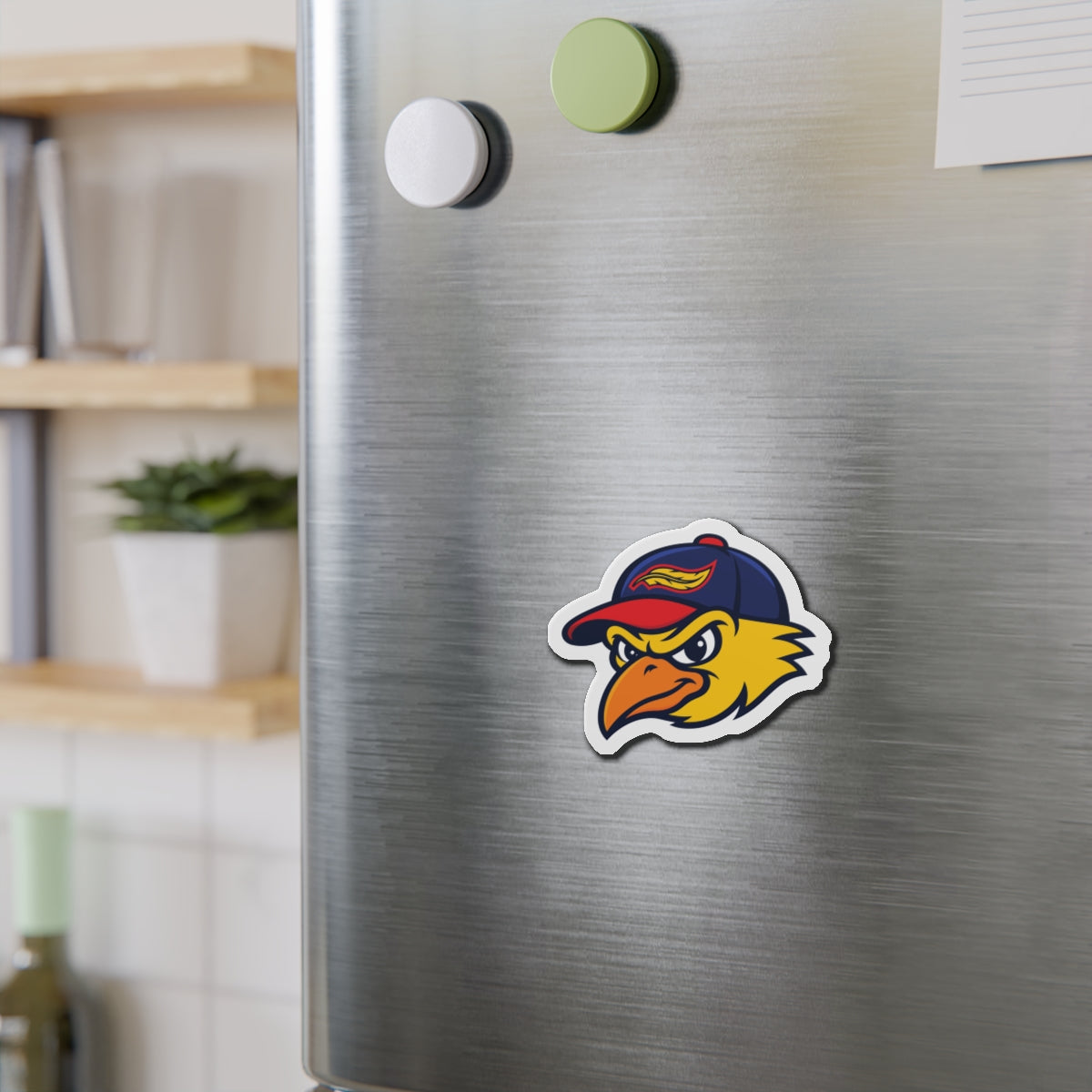 Mudhens Baseball Die-Cut Magnet