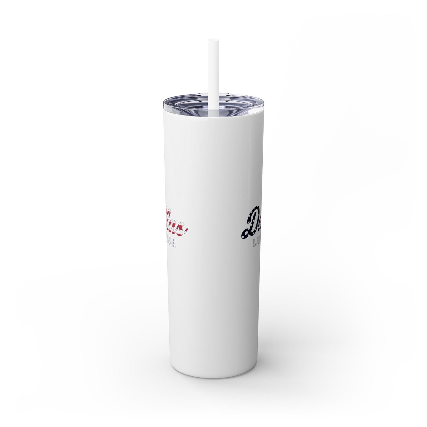 SMU Lacrosse Skinny Tumbler with Straw (20oz)