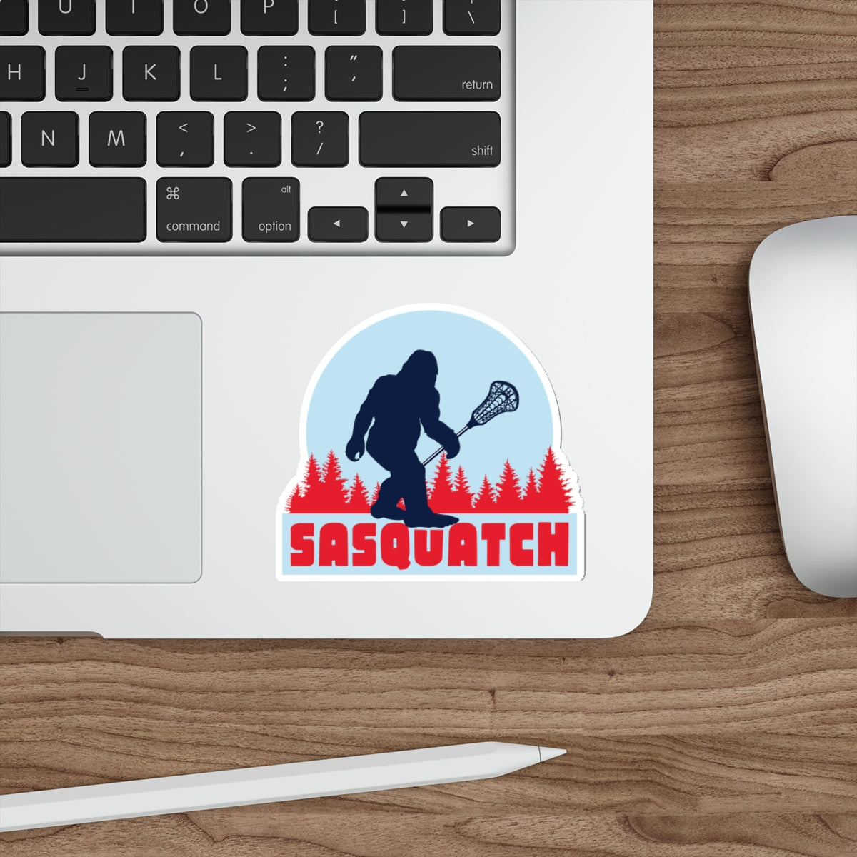 Sasquatch Lacrosse Die Cut Sticker