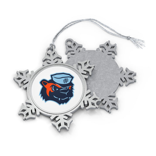 North Stafford Lacrosse Pewter Snowflake Ornament