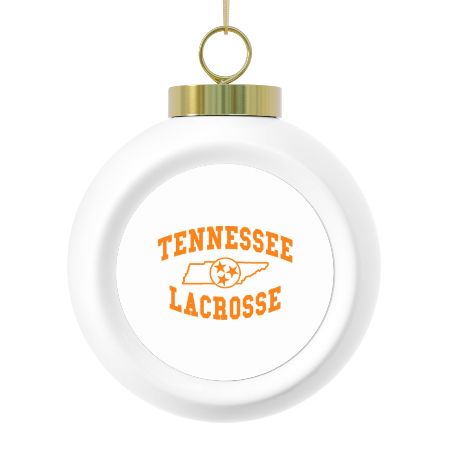 Tennessee Lacrosse Christmas Ball Ornament