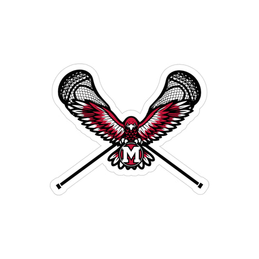 Montrose Lacrosse Transparent Die-Cut Outdoor Sticker