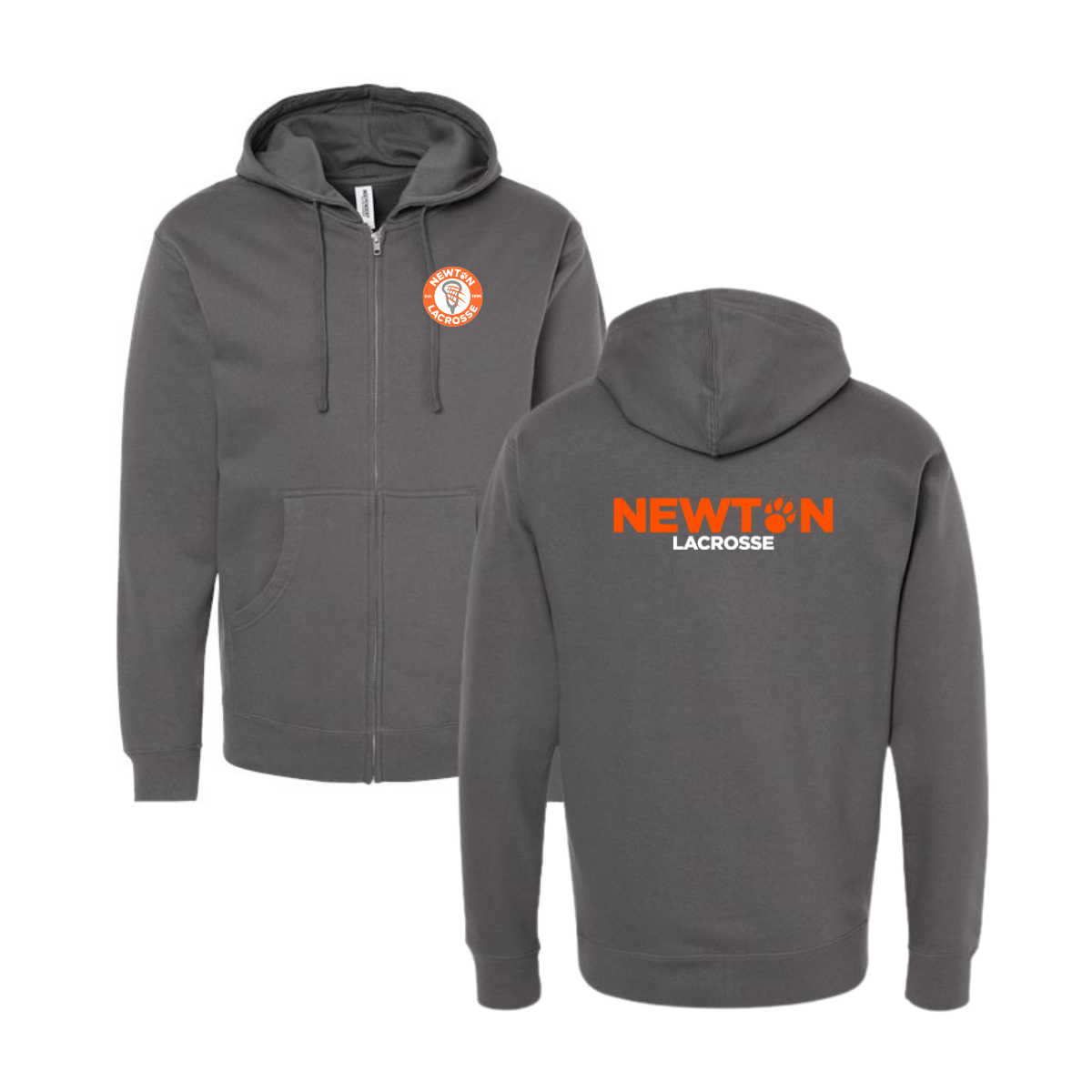 Adult Newton Lacrosse ITC Fleece Zip Up Hoodie