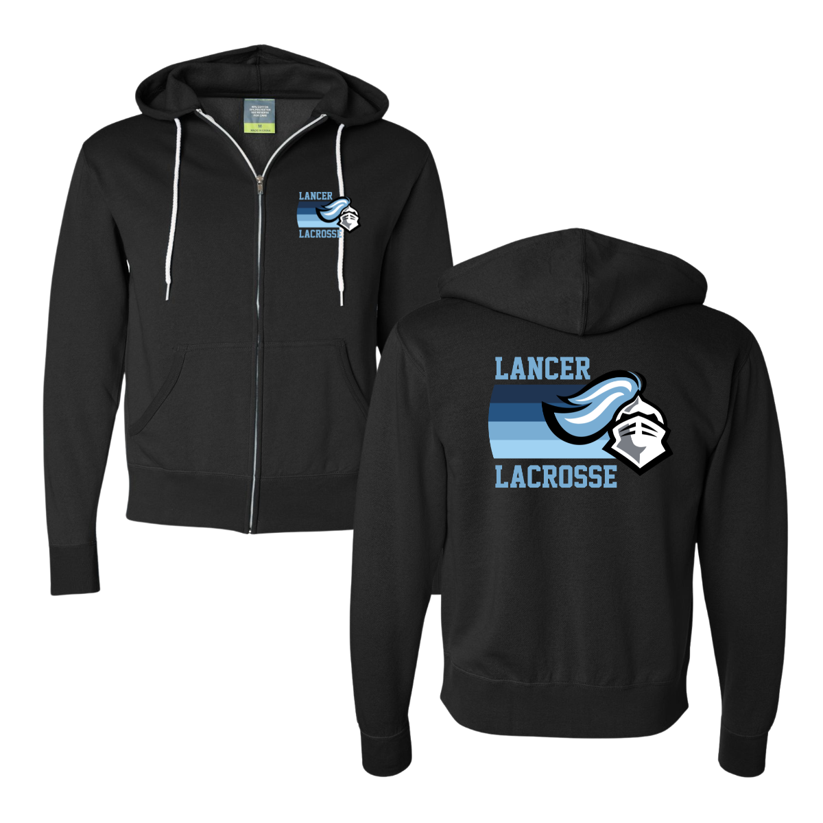 Adult Lancer Lacrosse ITC Lightweight Full Zip Hoodie