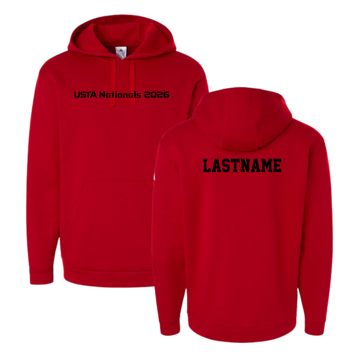 Personalizable - Adult USTA men's team Adidas Fleece Hoodie