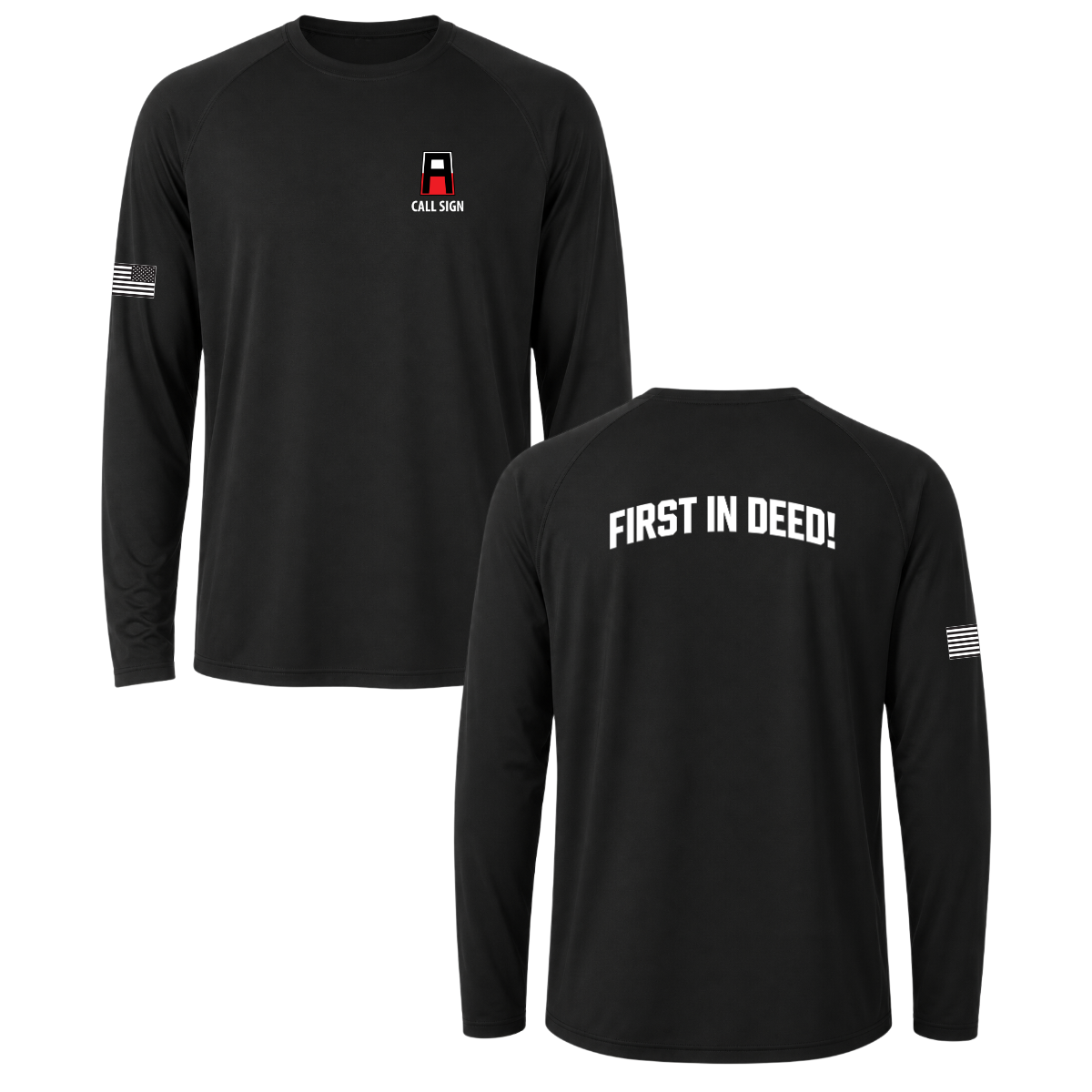 Personalizable - Adult First Army Sport-Tek Long Sleeve Ultimate Performance Crew