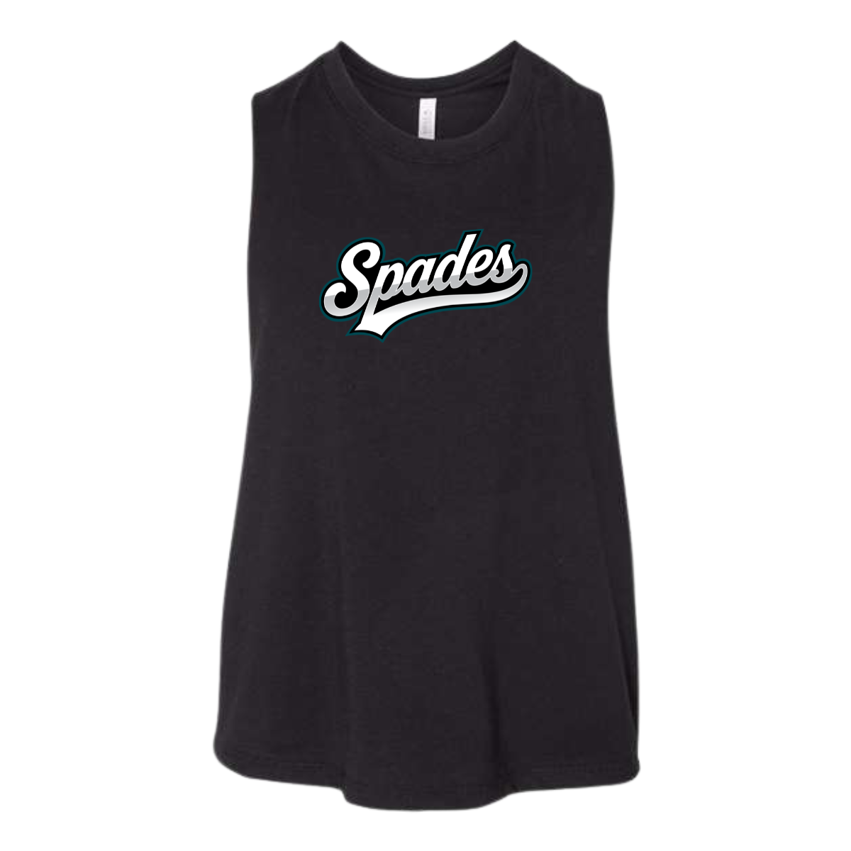 Women's South Bay Spades Bella + Canvas Racerback Cropped Tank