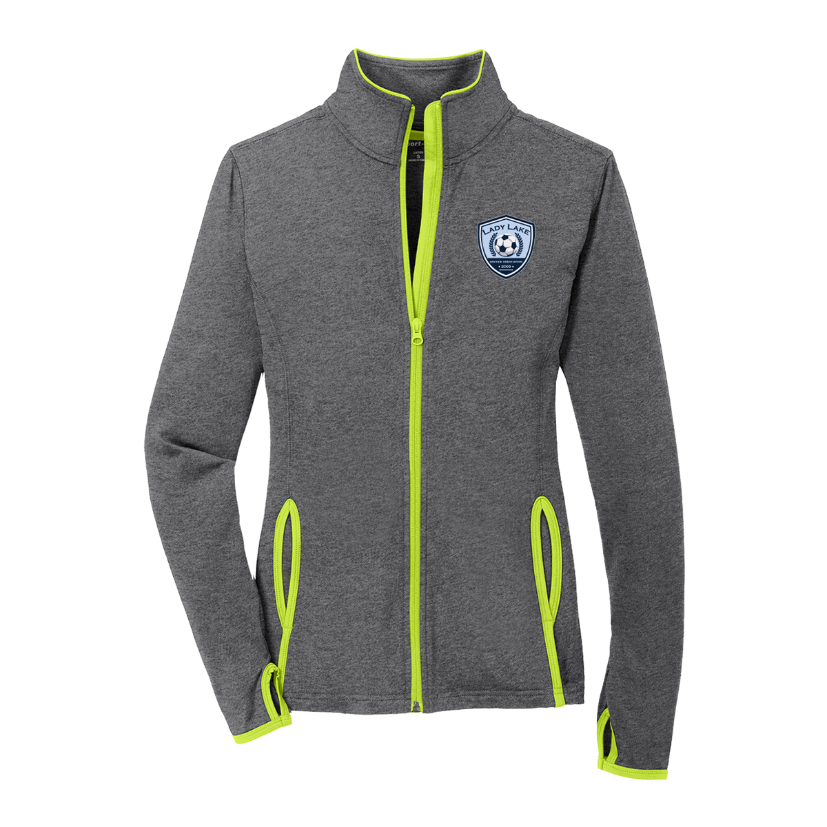 Women's Lady Lake Soccer Association Sport-Tek Stretch Full Zip Jacket