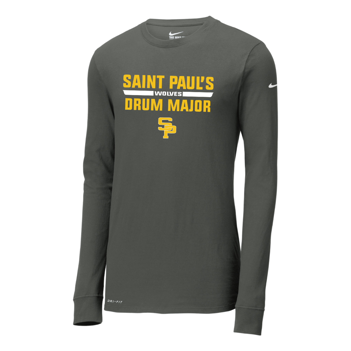 Adult St Paul's Marching Wolves Nike Dri-FIT Long Sleeve Tee