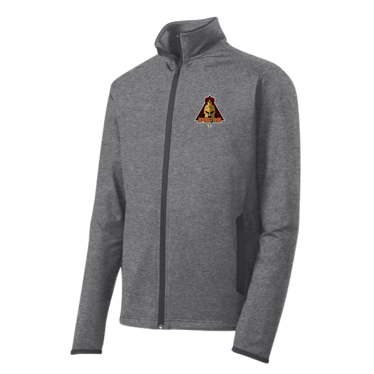 Adult Spartans Sport-Tek Sport-Wick Stretch Full-Zip Jacket