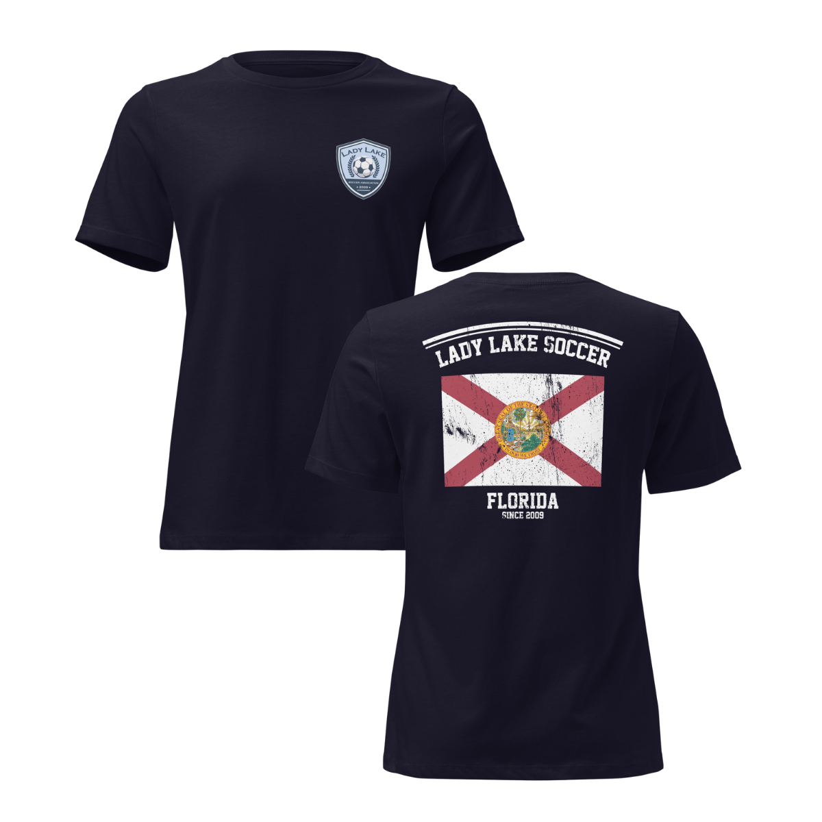 Women's Lady Lake Soccer Association Bella + Canvas Relaxed T-Shirt