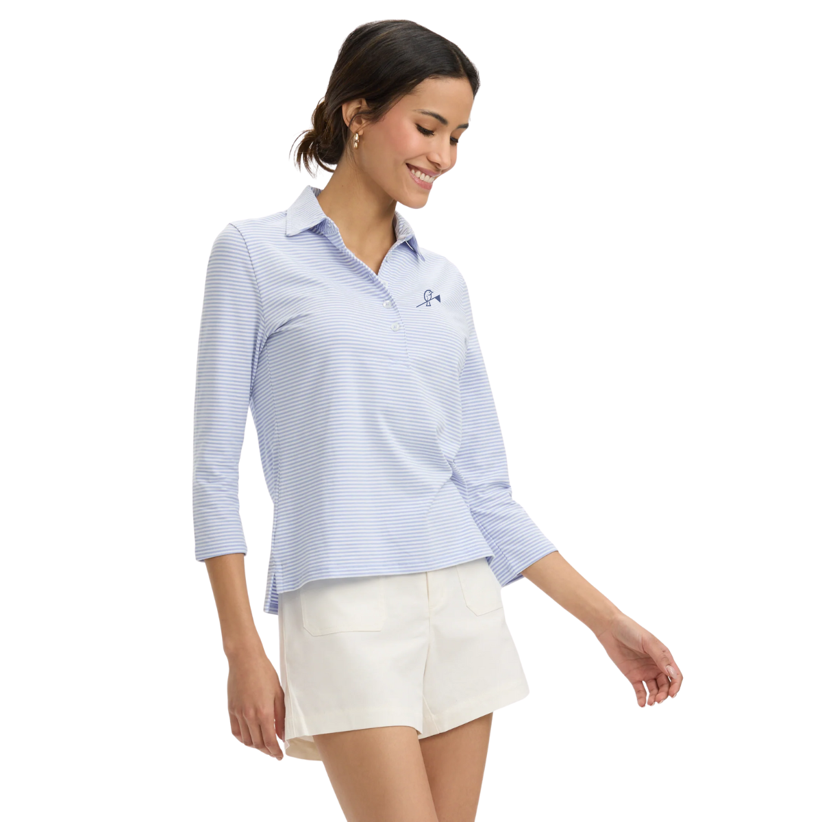 Renwick 3/4 Sleeve Cotton Polo
