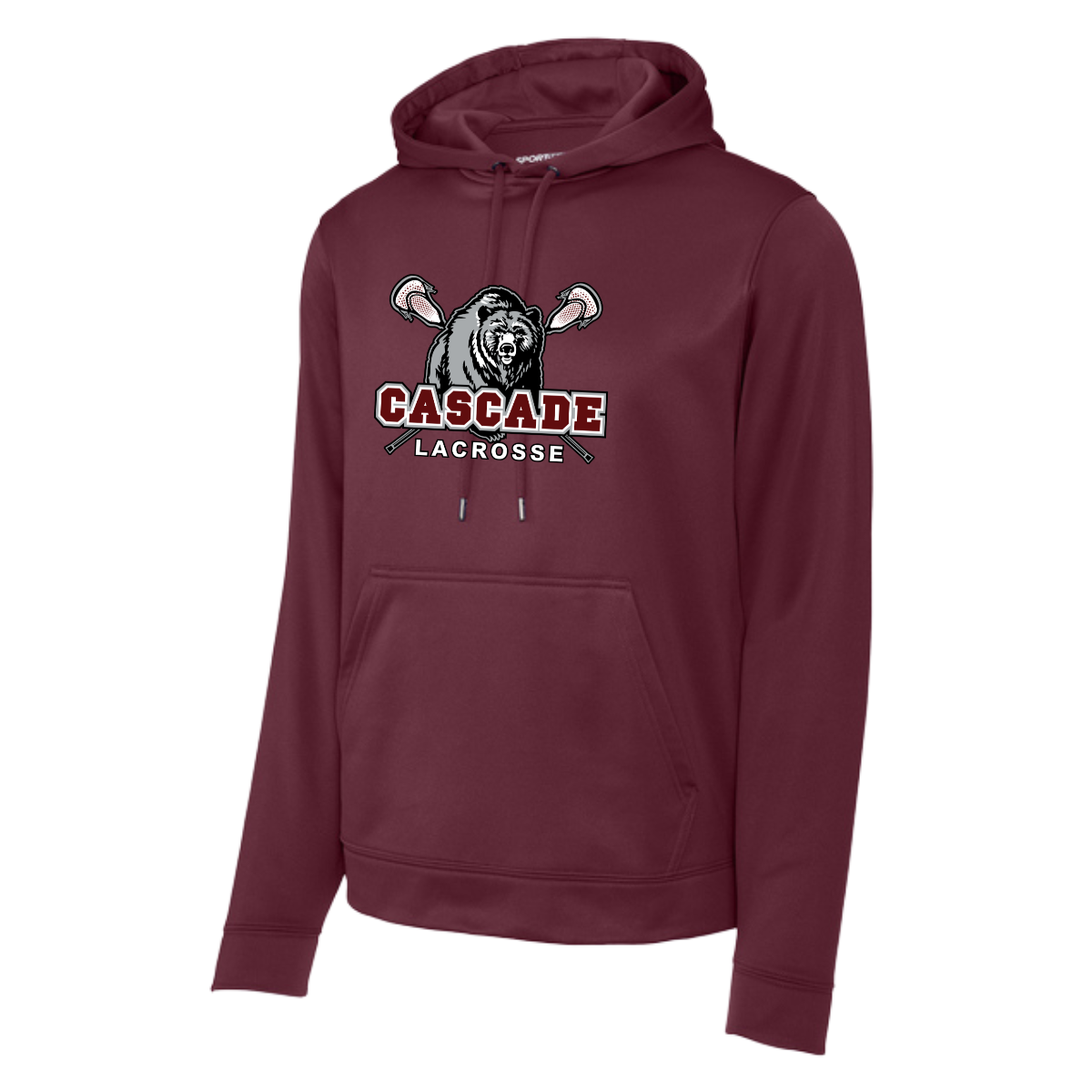 Adult Cascade Lacrosse Sport-Tek Sport-Wick Fleece Hoodie