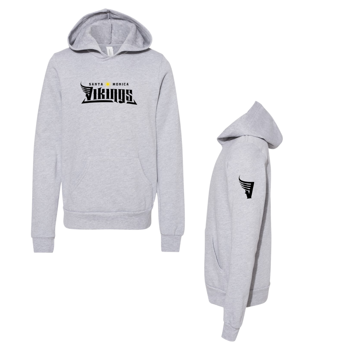 Youth Santa Monica Vikings Bella + Canvas Pullover Hoodie