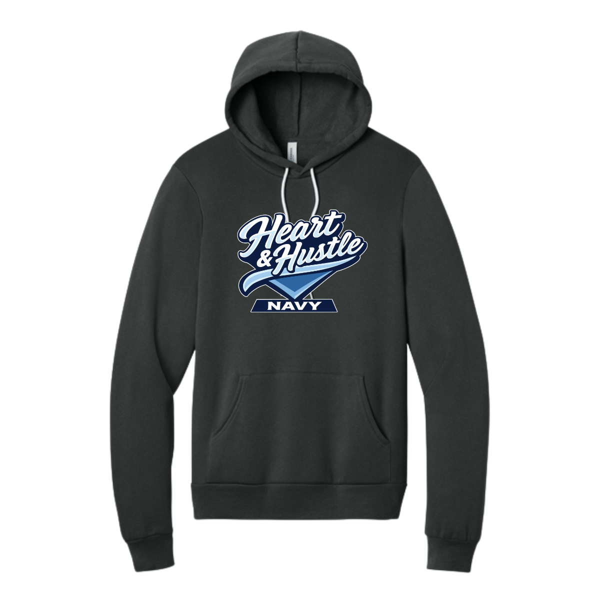 Adult Heart and Hustle Baseball Bella + Canvas Sponge Fleece Hoodie