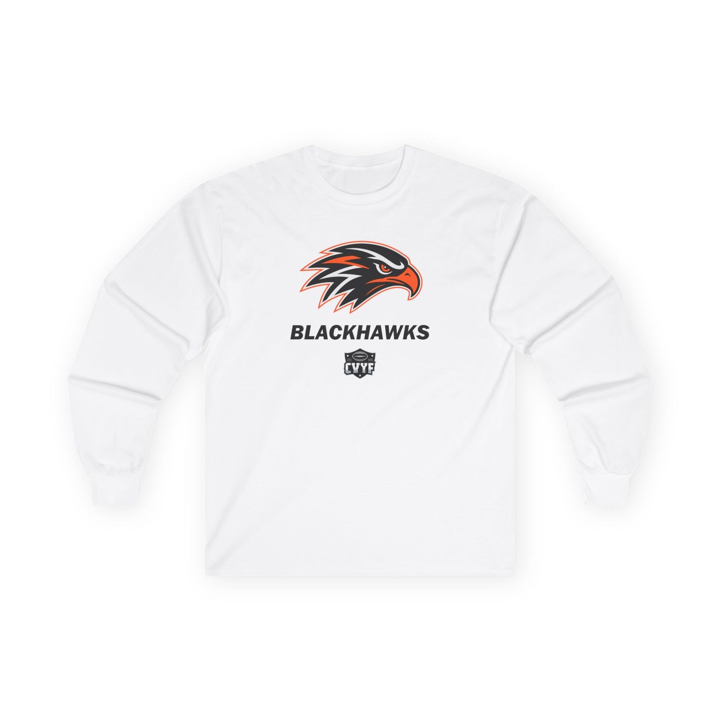 Adult Bloomer Blackhawks Gildan Ultra Cotton Long Sleeve