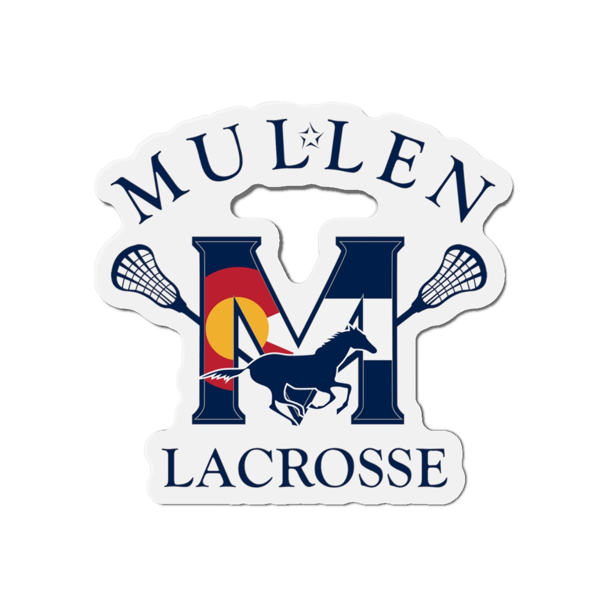 Mullen Lacrosse Die-Cut Magnet