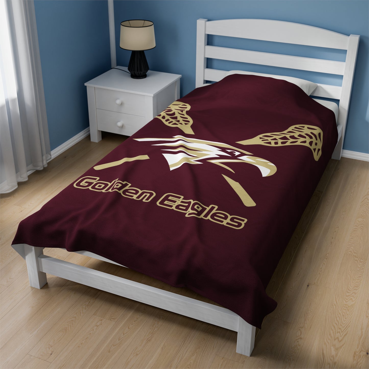 Maple Mountain Youth Lacrosse Velveteen Plush Blanket