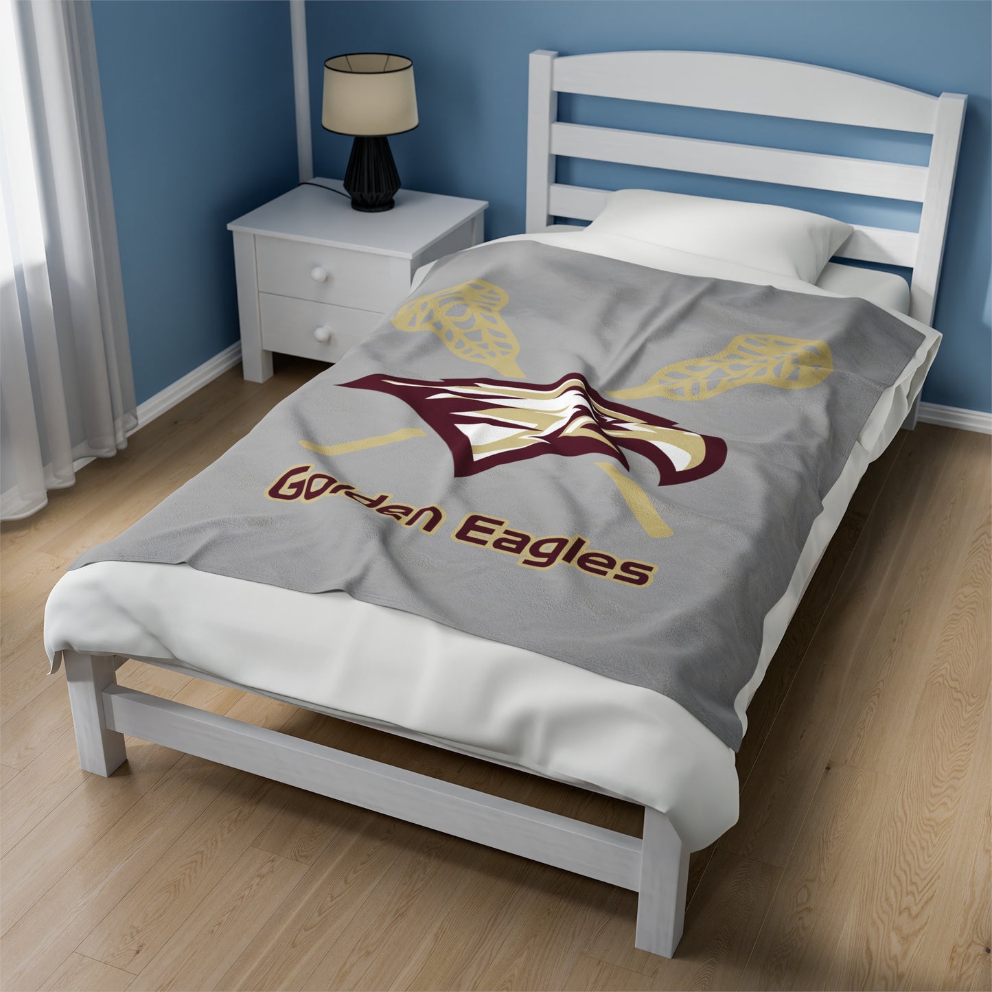 Maple Mountain Youth Lacrosse Velveteen Plush Blanket