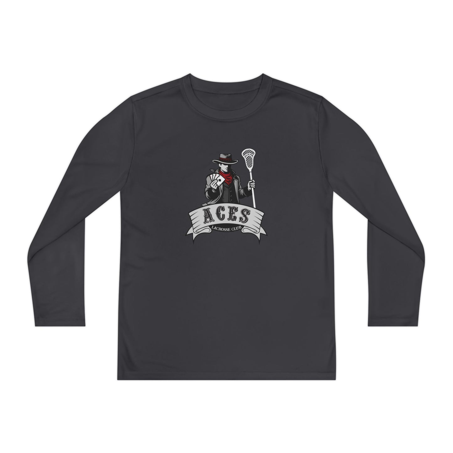 Youth Aces Lacrosse Sport-Tek Performance Long Sleeve Shirt