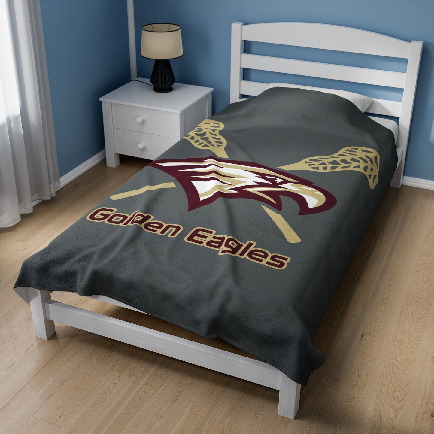 Maple Mountain Youth Lacrosse Velveteen Plush Blanket