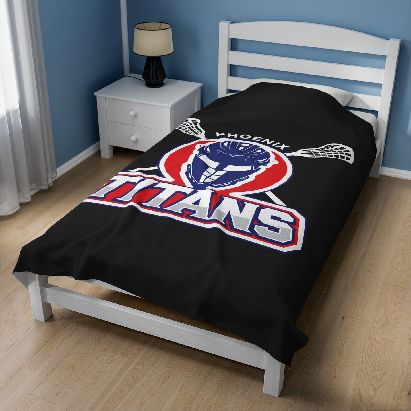 Phoenix Lacrosse Velveteen Plush Blanket