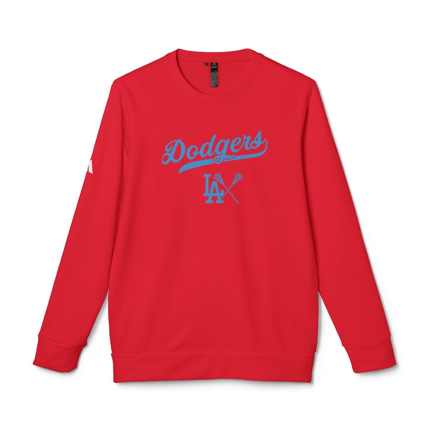 Adult Dodgers Adidas Fleece Crewneck