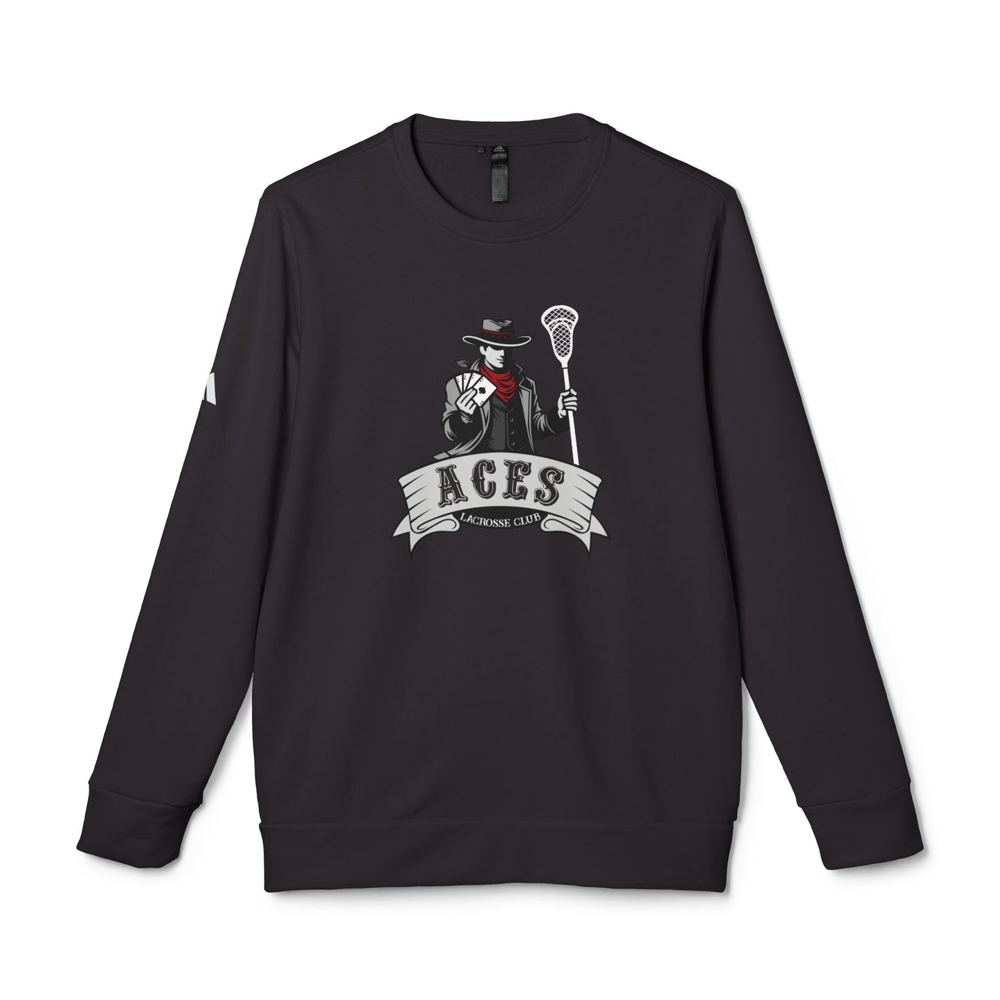 Adult Aces Lacrosse Adidas Fleece Crewneck Sweatshirt