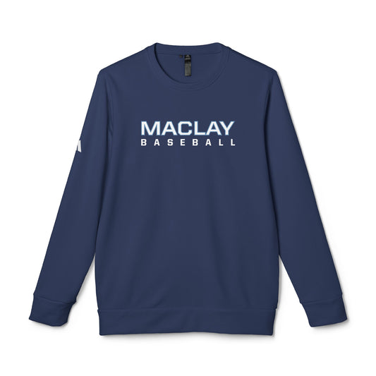 Adult Adidas Maclay Baseball Fleece Crewneck Sweatshirt