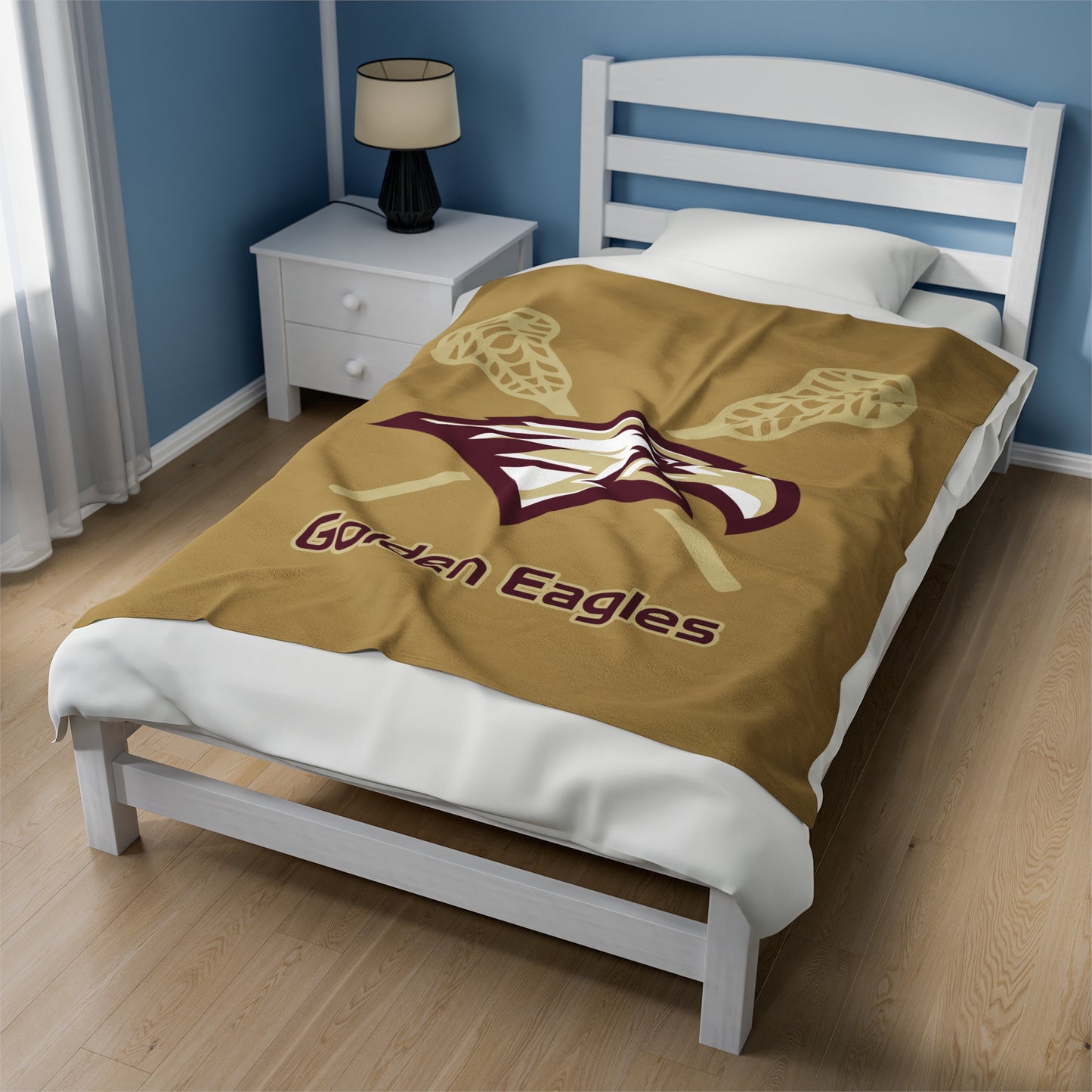 Maple Mountain Youth Lacrosse Velveteen Plush Blanket