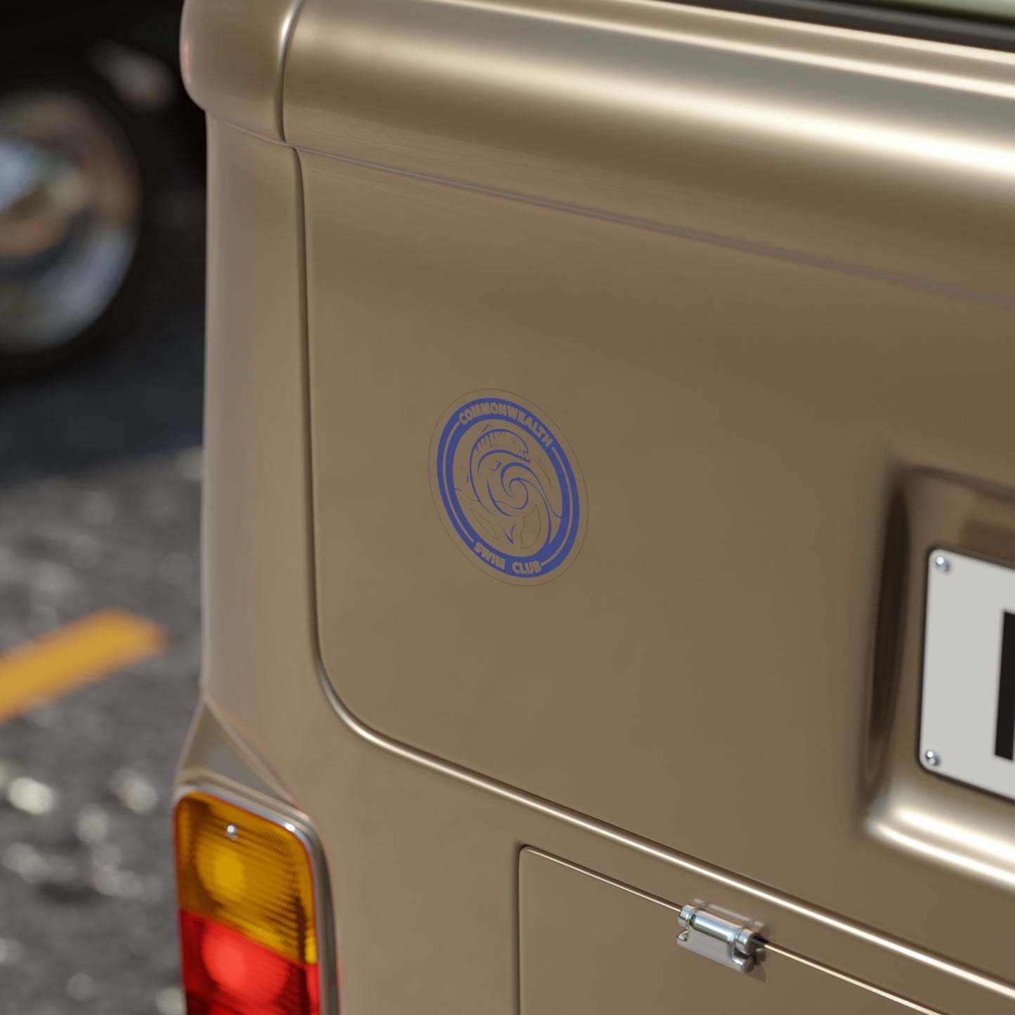 Commonwealth Swim Transparent Outdoor Sticker