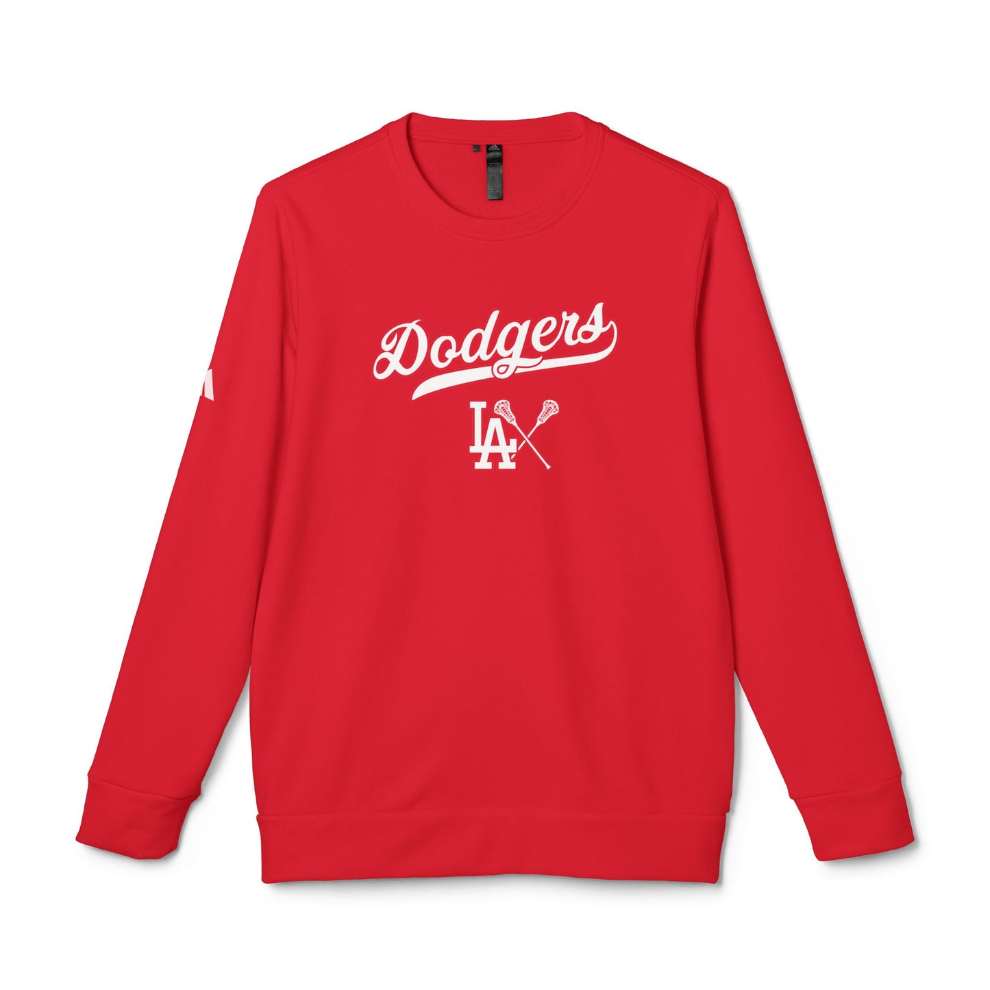 Adult Dodgers Adidas Fleece Crewneck
