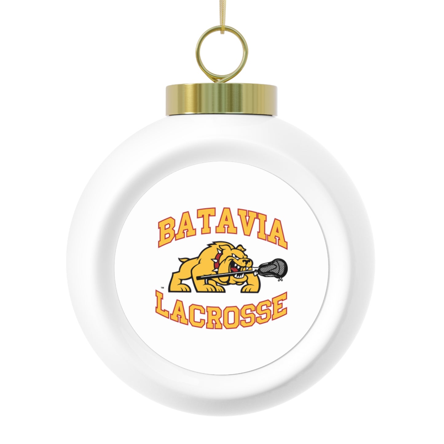 Batavia Lacrosse Christmas Ball Ornament