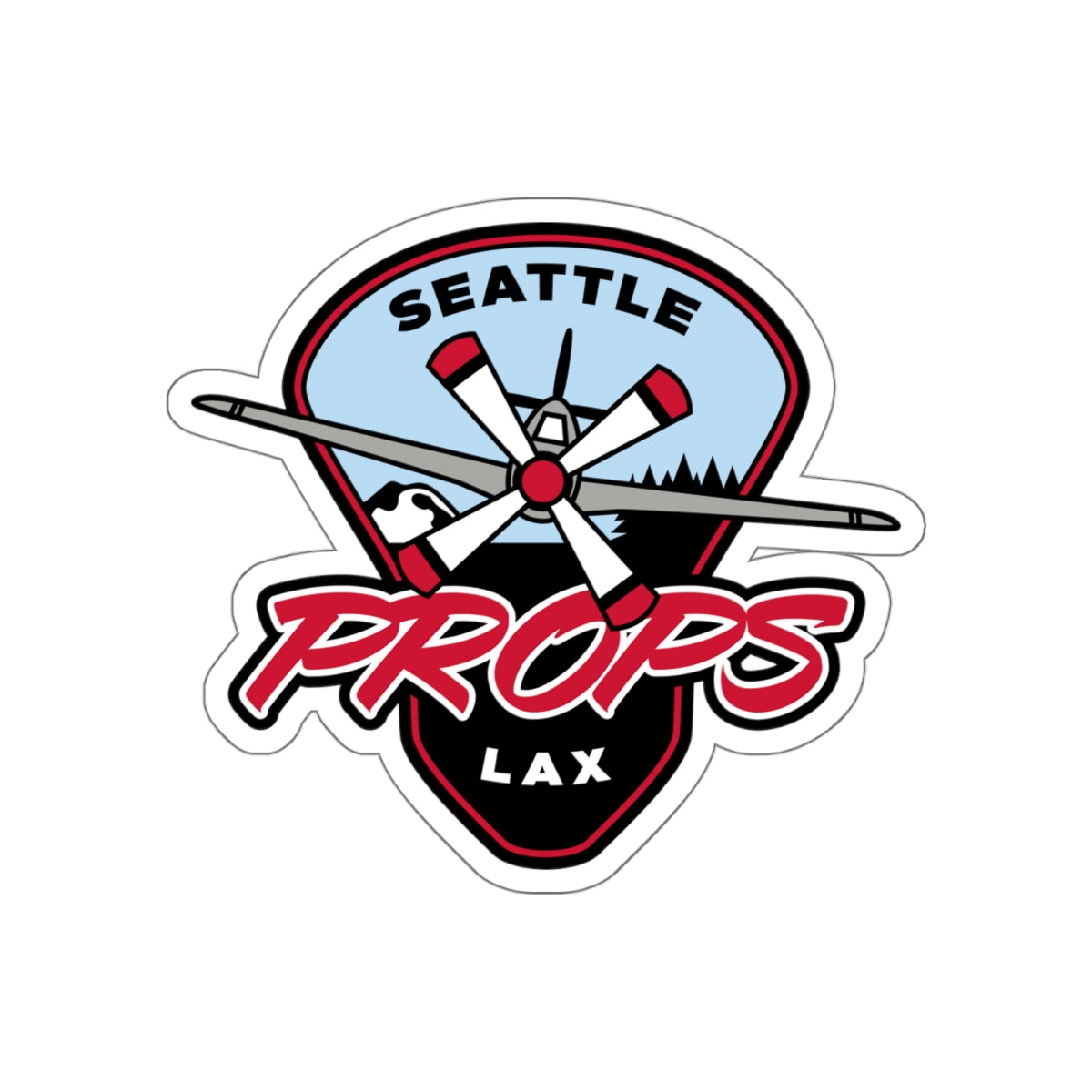 Seattle Props Lacrosse Die-Cut Sticker