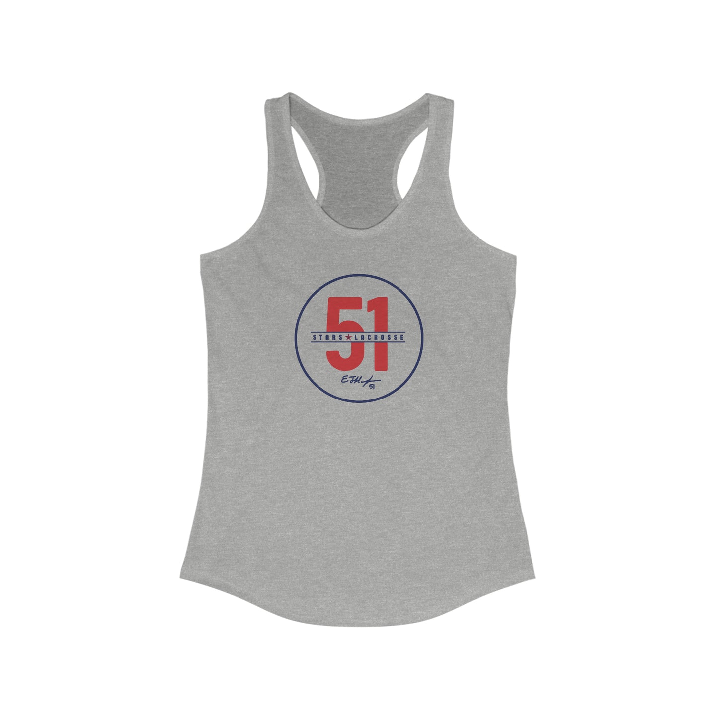 Women's 51 Stars Lacrosse Next Level Racerback Tank